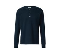 s.Oliver Langarmshirt strukturiert mit Henley-Ausschnitt L Blau