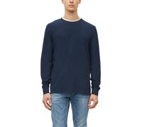 Langarmshirt S.OLIVER, Herren, Gr. L, blau (navy), Obermaterial: 100% Baumwolle, Rundhals, Bündchen, Shirts Langarmshirt, mit Rundhalsausschnitt (94764746-L) navy