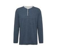 Henleyshirt S.OLIVER, Herren, Gr. XL, blau, Jersey, Obermaterial: 55% Baumwolle, 45% Polyester, unifarben mit Farbeinsatz, regular fit hüftbedeckend, Rundhals, Shirts, mit Kontrast-Details (36353414-X