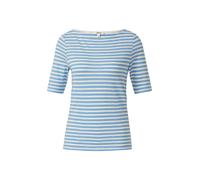 s.Oliver Gestreiftes Halbarmshirt im Slim Fit mit Flammgarn