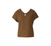 Strukturiertes V-Neck-T-Shirt im Relaxed Fit 36 braun 2178640.8918.36