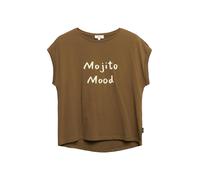 Baumwoll-T-Shirt mit Frontprint 38 braun 2178612.89D0.38