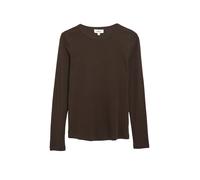 Langarmshirt S.OLIVER, Damen, Gr. 38, braun, Jersey, Obermaterial: 100% Baumwolle, regular fit hüftlang, U-Boot-Ausschnitt, gerader Abschluss, Shirts Langarmshirt, mit U-Boot-Ausschnitt (79727115-38)