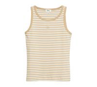 Geripptes Top im Slim Fit mit Stickerei 46 braun|weiß 2179332.81H1.46
