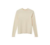 Geripptes Langarmshirt im Slim Fit mit Rollsaum 158/164 creme 2175108.0406.158_164