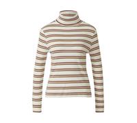 s.Oliver Longsleeve mit Rollkragen und Ringelmuster Größe 42 Creme/Mehrfarbig