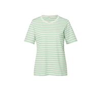 Gestreiftes Jersey-T-Shirt mit Herz-Stickerei 44 grün|creme 2174360.72G4.44