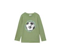 Langarmshirt mit Wendepailletten und Frontprint 104/110 grün 2177335.7253.104_110