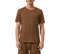 Waffelpiqué-T-Shirt mit Brusttasche M braun 2178924.8919.M