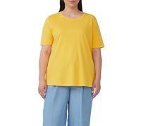 s.Oliver Curve Damen T-Shirt | Übergrößen 44-46 (DE/NL/SE/PL, Numerisch, 54, Regular, Regular, gelb)