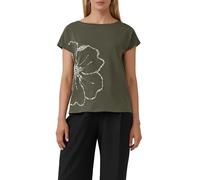 s.Oliver BLACK LABEL T-Shirt Damen Relaxed Fit mit Pailletten-Applikation oliv Größe 36