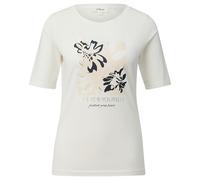 s.Oliver RED LABEL Regular Fit T-Shirt aus Baumwoll-Mix in Weiss, Größe 36