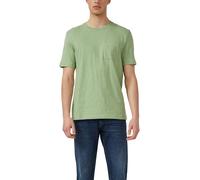 s.Oliver Red Label - T-Shirt in Flammgarnstruktur mit Brusttasche grün - Gr. - XXL