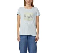 s.Oliver T-Shirt mit Flammgarnstruktur und Print