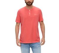 s.Oliver T-Shirt mit Garment Dye und Henley-Ausschnitt