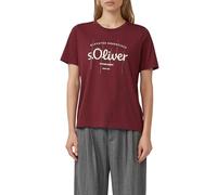 T-Shirt mit Logo-Print und Schmucksteinen 46 rot 2170089.39D0.46