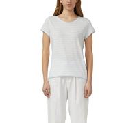 T-Shirt mit Rollkanten und Flammgarnstruktur 40 blau|weiß 2181444.51H5.40