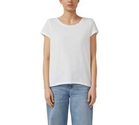 s.Oliver RED LABEL Regular Fit T-Shirt aus Baumwoll-Flammgarn in Weiss, Größe 36