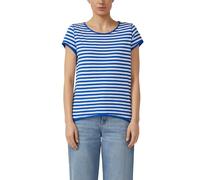 s.Oliver - T-Shirt blau|weiß - Gr. - 34