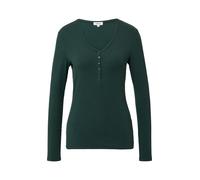 Ripp-Langarmshirt mit Knopfleiste im Slim Fit 40 Blau 2170091.6933.40