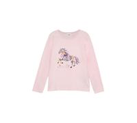 Langarmshirt mit glitzerndem Pferde-Motiv 104/110 pink 2178128.4117.104_110