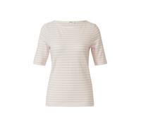 T-Shirt S.OLIVER, Damen, Gr. 46, rose stripe, Jersey, Obermaterial: 100% Baumwolle, gestreift, slim fit normal, U-Boot-Ausschnitt, gerader Abschluss, Shirts T-Shirt, mit Flammgarnstruktur (20841220-46