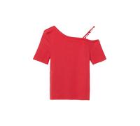 Rippshirt mit asymmetrischem Ausschnitt und Schmuckperlen 170/176 rot 2178002.4290.170_176