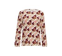 Langarmshirt S.OLIVER Gr. 40, schwarz blush aop Damen Shirts (84783513-40) schwarz blush aop