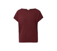 T-Shirt S.OLIVER, Damen, Gr. 42, rot (dunkelrot), Jersey, Obermaterial: 95% Viskose, 5% Elasthan, regular fit taillenbedeckt, Rundhals, Shirts, mit Markenlabel (96059521-42) dunkelrot