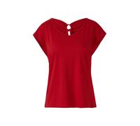 T-Shirt mit weitem Ausschnitt, Cut-out und Schleife 44 rot 2166272.3533.44