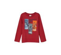 Langarmshirt aus Baumwolle mit Frontprint 92/98 rot 2169346.3407.92_98