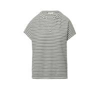 Strukturiertes T-Shirt im O-Shape 42 schwarz|creme 2166327.02H2.42