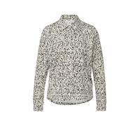 Langarmbluse S.OLIVER, Damen, Gr. 46, grau floral, Jersey, Obermaterial: 95% Baumwolle, 5% Elasthan, gemustert, tailliert hüftbedeckend, Rundhals, Blusen, mit Allover-Druck (67548042-46) grau floral