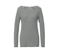 s.Oliver Langarmshirt gestreift aus Flammgarn U-Boot-Ausschnitt Damen Gr. 38 Schwarz/Weiß