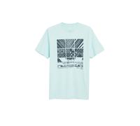 Baumwoll-T-Shirt mit Frontprint M türkis 2178215.64D1.M
