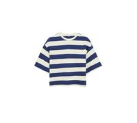 s.Oliver Damen T-Shirt - Oversize Fit, Jersey, gestreift, mit Label-Patch