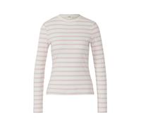 Geripptes Langarmshirt im Slim Fit 42 weiß|creme 2176300.41G9.42