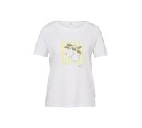 Baumwoll-T-Shirt mit Frontprint und Pailletten 34 weiß 2176247.01D0.34