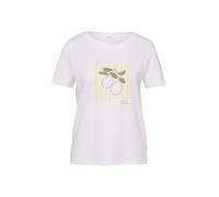 Baumwoll-T-Shirt mit Frontprint und Pailletten 38 weiß 2176247.01D0.38