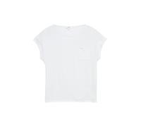 Jersey-Shirt mit offenen Kanten und Brusttasche 40 weiß 2178631.0100.40