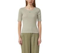 s.Oliver Geripptes T-Shirt im Slim Fit mit Stickerei