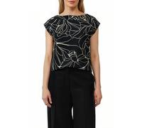 Gemustertes Relaxed-Fit-Shirt mit Schmuck-Detail schwarz 40