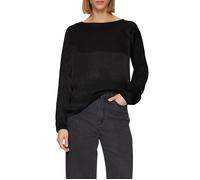 Satiniertes Blusenshirt aus Viskose 44 schwarz
