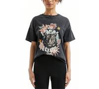 Gewaschenes T-Shirt im Oversized Fit S schwarz 2170603.99D0.S