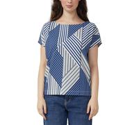 Strukturiertes T-Shirt mit All-over-Print 38 blau|weiß 2174358.55A1.38