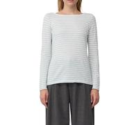 Longsleeve in Streifen-Optik mit U-Bootausschnitt 40 türkis|weiß 2170124.64G4.40