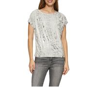 Fließendes T-Shirt aus Viskosemix mit Metallic-Print 36 grau 2156425.94D0.36