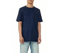 s.Oliver Flammgarn-T-Shirt mit Brusttasche und offenen Kanten
