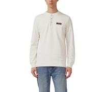 Geripptes Henley-Shirt mit Label-Patch 3XL creme 2170157.9000.3XL