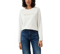 Longsleeve mit Perlenschriftzug 44 creme 2173072.02D0.44